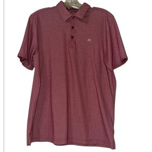 Travis Mathew Men's Medium Polo Shirt Short Sleeve‎ Brick Red